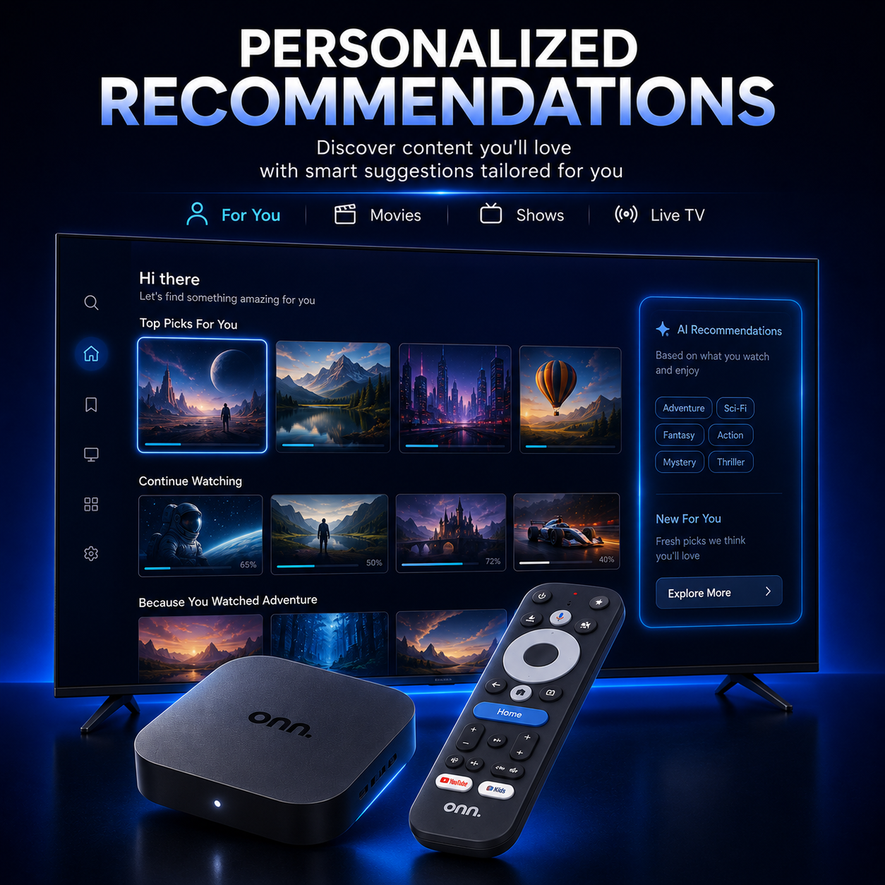 Onn 4K Pro Streaming Device