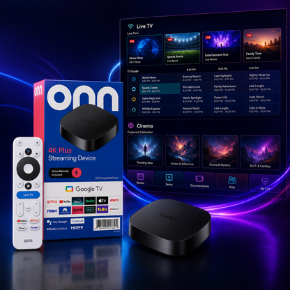 Onn 4K Plus Streaming Device (2025 Edition)